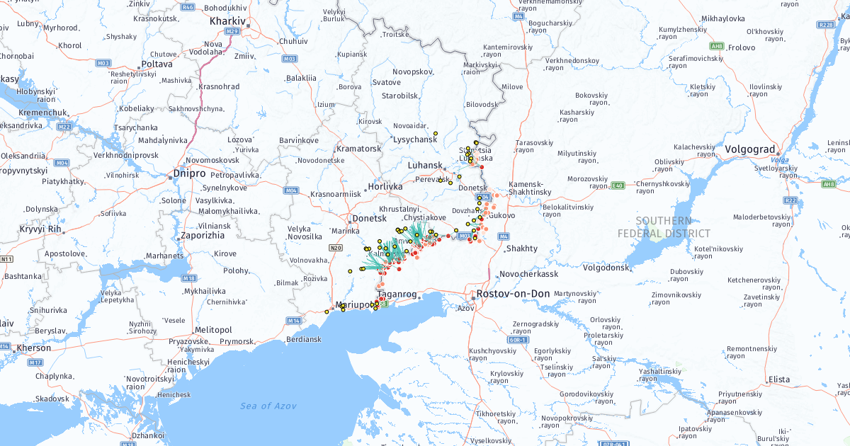 Карта приграничных городов украины и россии