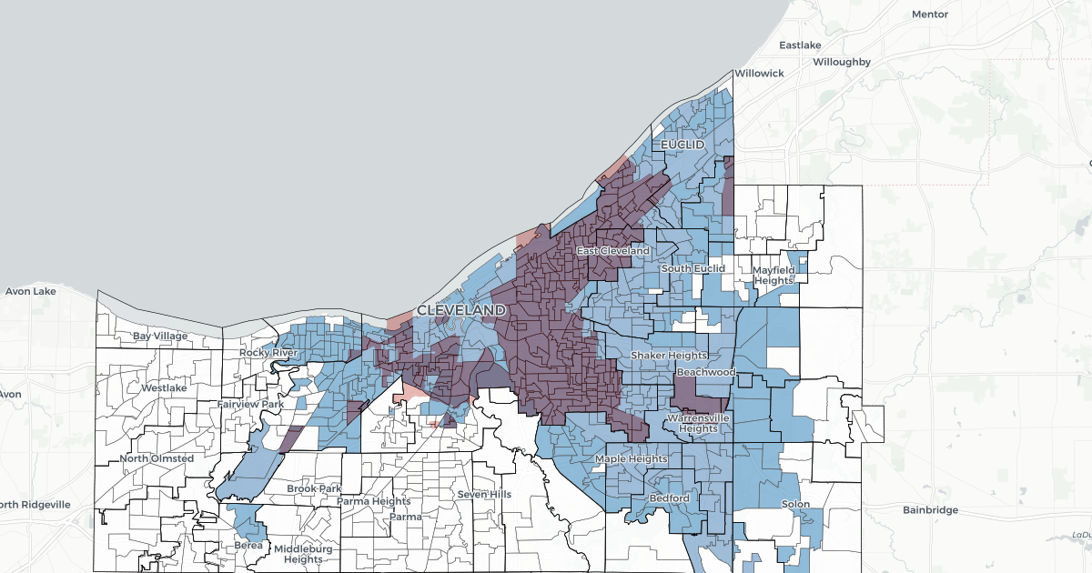 Cuyahoga County precincts where Clinton received > 60% of votes cast in ...