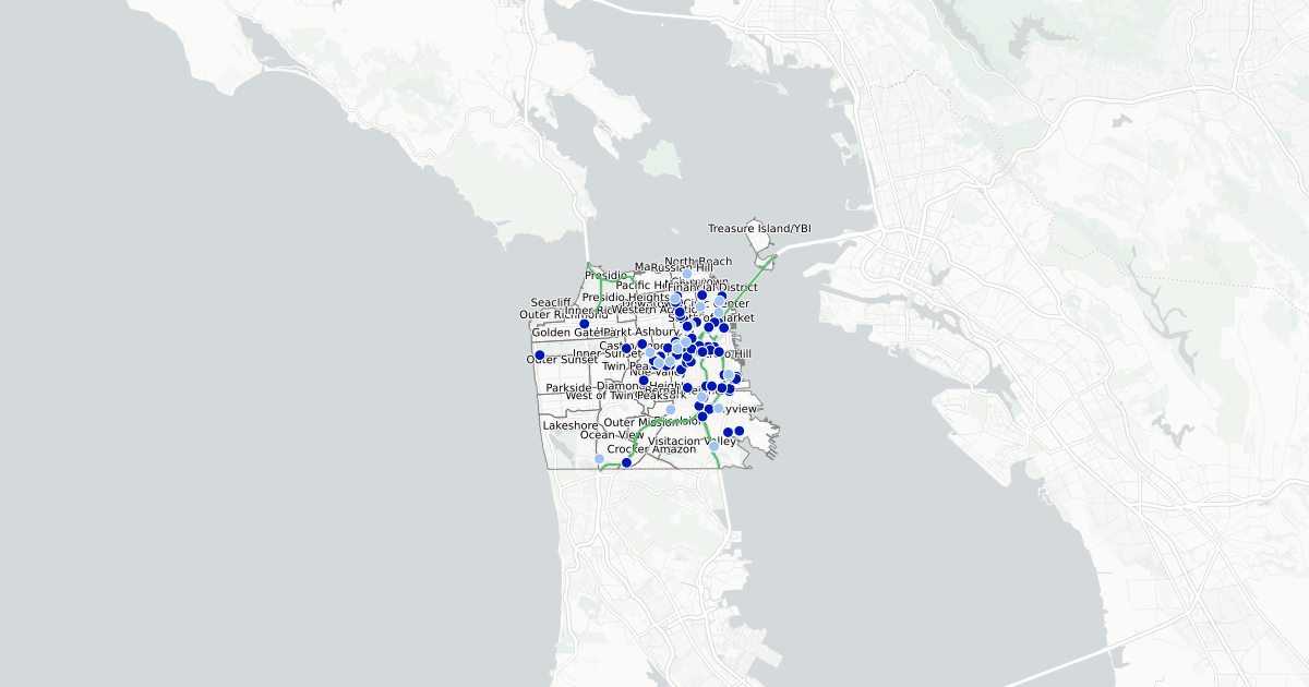 San Francisco Homeless Encampment Locations