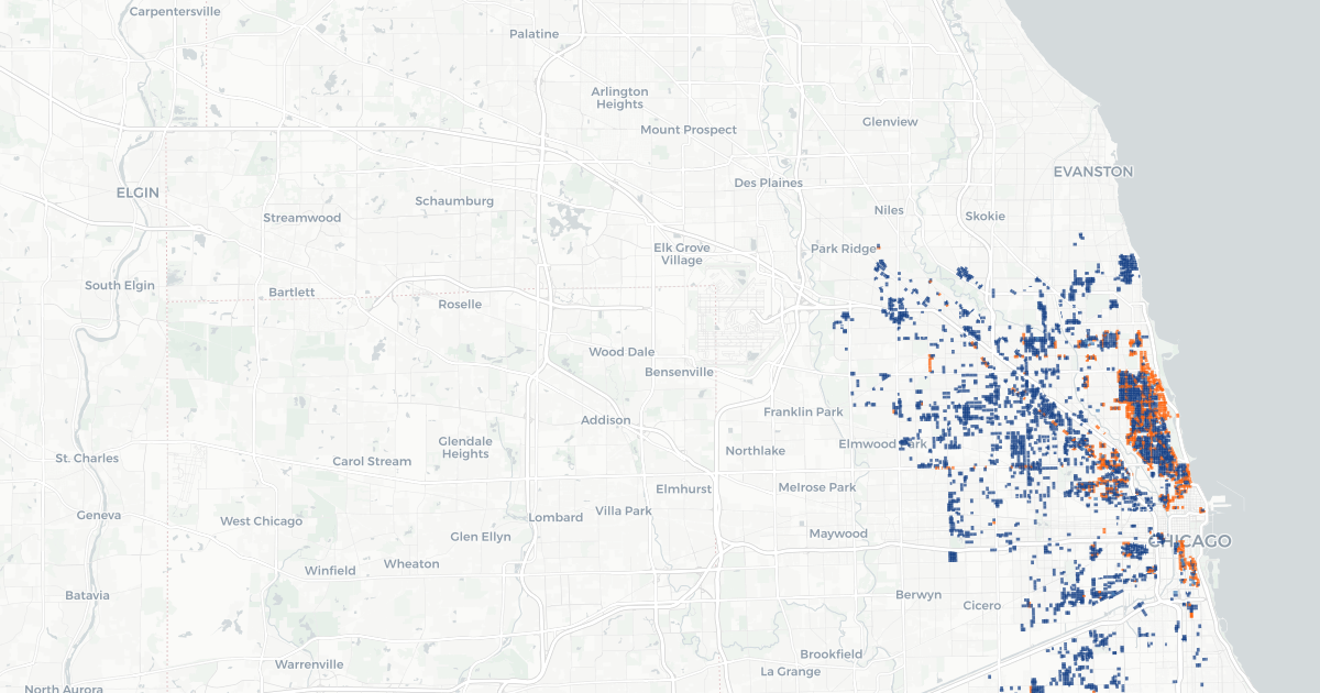 Chicago residential parking zones map