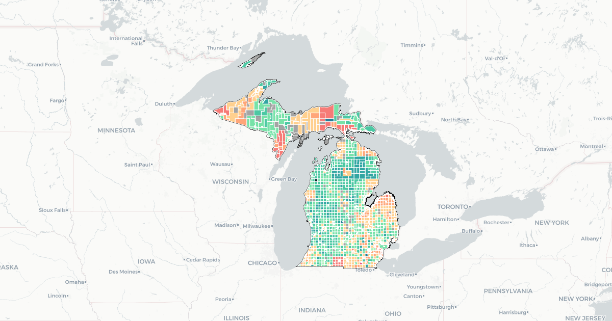 2022-23: Michigan population change by cities / twps.