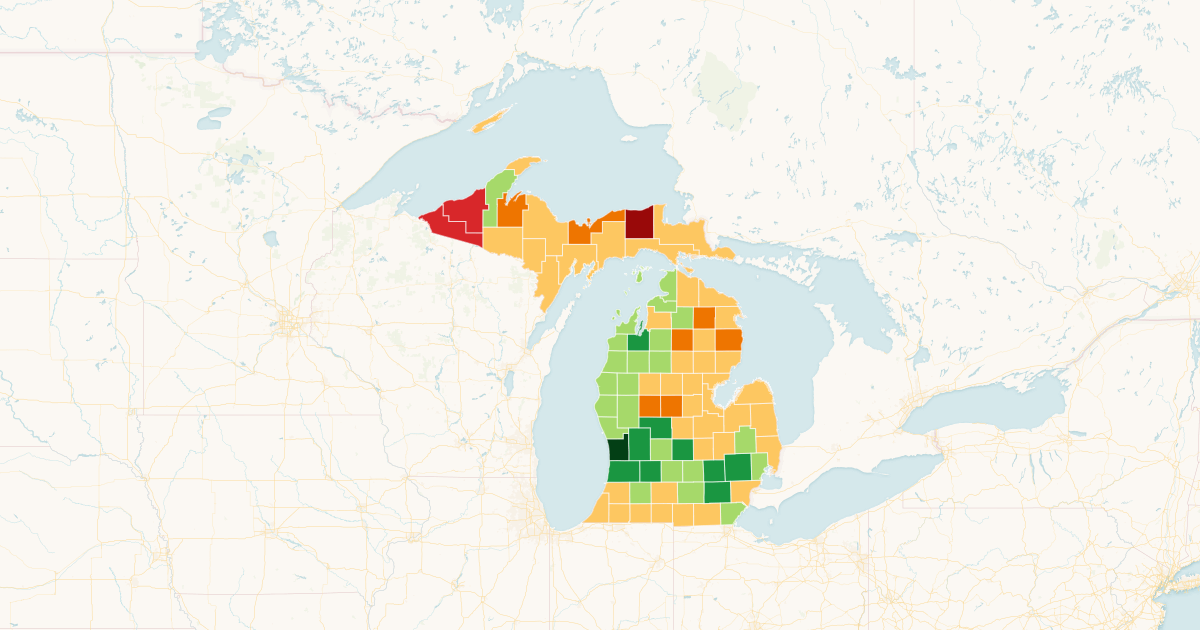 2020 Census: Michigan population change