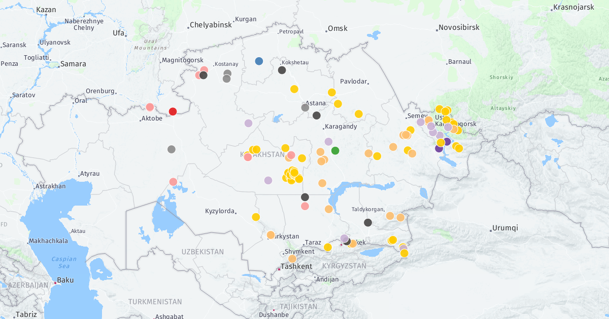 Интерактивная карта комитета геологии и недропользования рк